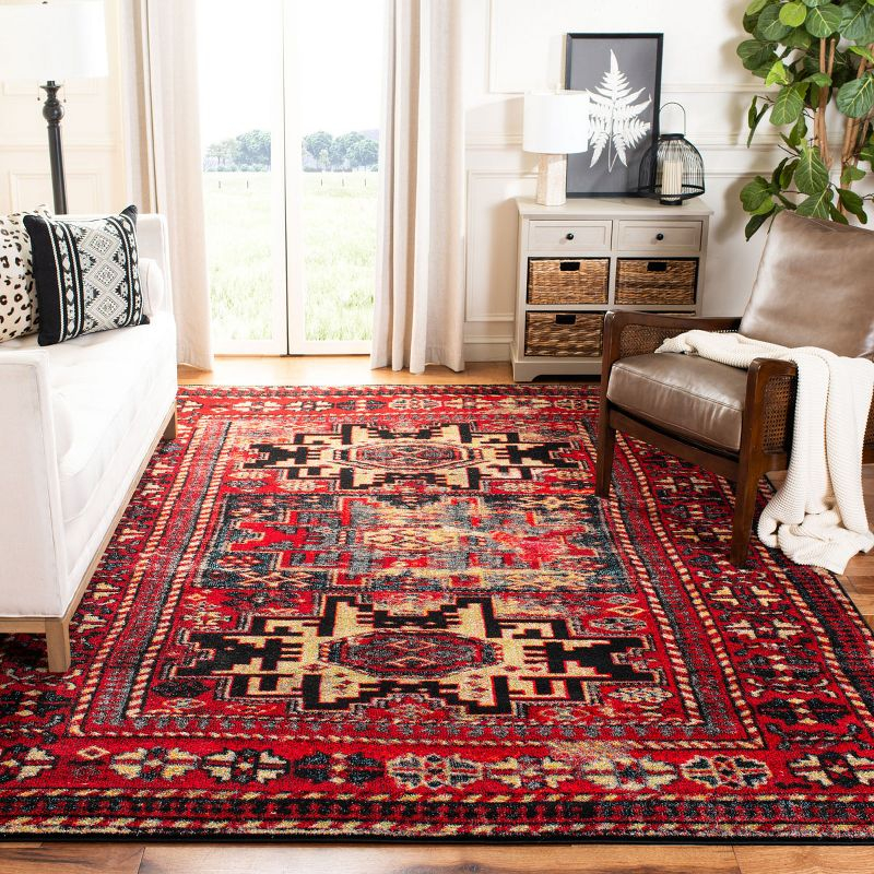 Vintage Hamadan VTH213 Power Loomed Indoor Area Rug - Red/Multi - 10'6"x14' - Safavieh.