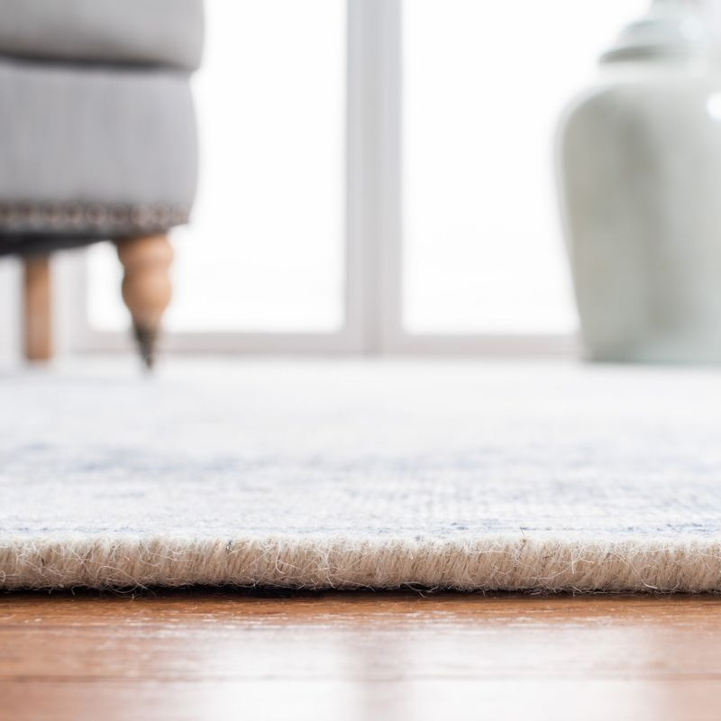 Restoration Vintage RVT705 Hand Loomed Indoor Area Rug - 6'x6' - Ivory/Blue - Safavieh