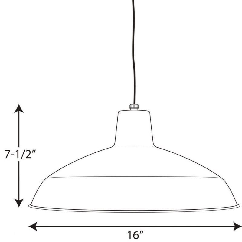 Progress Lighting, Sanabria, 1-Light Pendant, Brushed Nickel, Spun Metal Shade