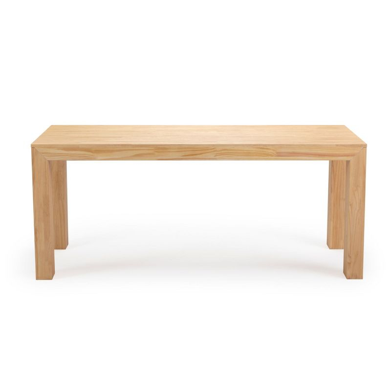 Plank+Beam 72" Modern Dining Table for 6, Solid Wood Rectangular Dining Table for Kitchen/Dining Room, Blonde Wirebrush
