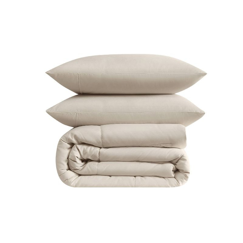 Truly Soft 3pc King Comforter Set Beige