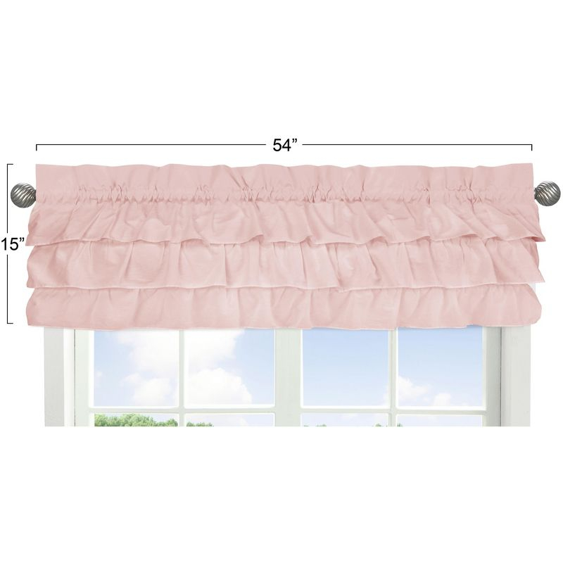 Sweet Jojo Designs Window Valance Treatment 54in. Harper Pink