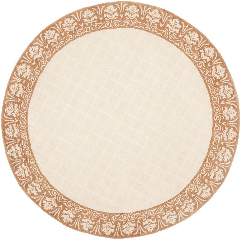 Total Performance Harrison TLP755 Hand Hooked Indoor Area Rug - Ivory/Creme - 6' Round - Safavieh