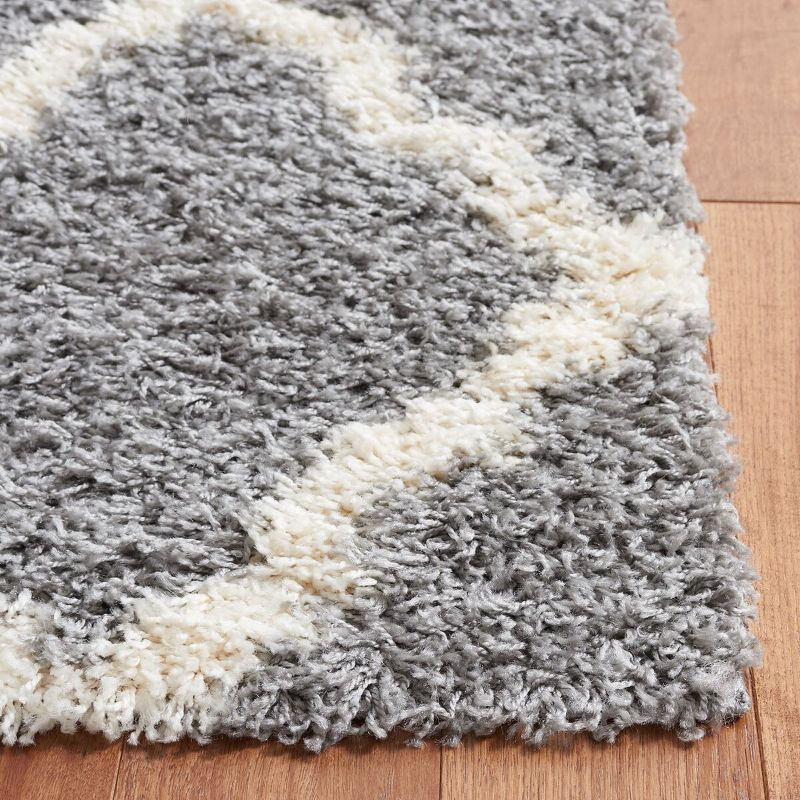 Dallas Shag SGD257 Power Loomed Indoor Area Rug - Grey/Ivory - 5'1"x7'6" - Safavieh.