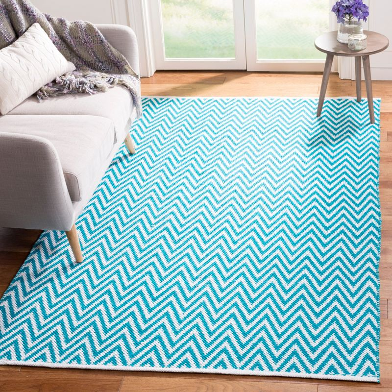 Montauk MTK812 Hand Woven Area Rug - Turquoise/Ivory - 3'x5' - Safavieh.