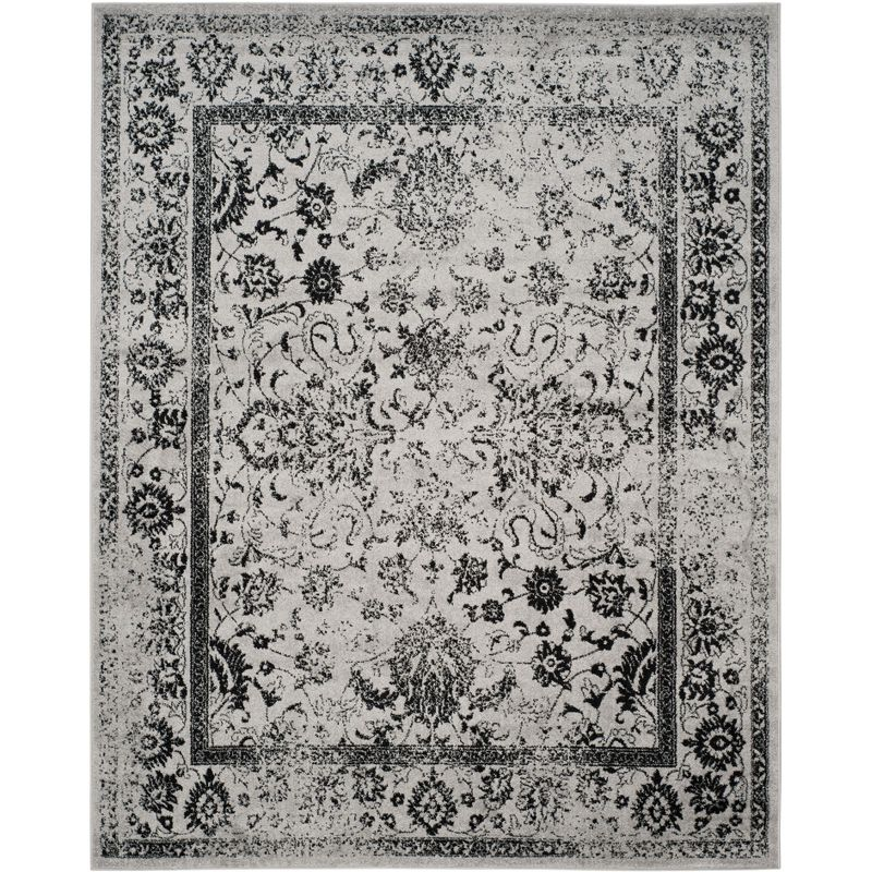 Adirondack ADR109 Non-Shedding Power Loomed Indoor Area Rug - Grey/Black - 10'x14' - Safavieh