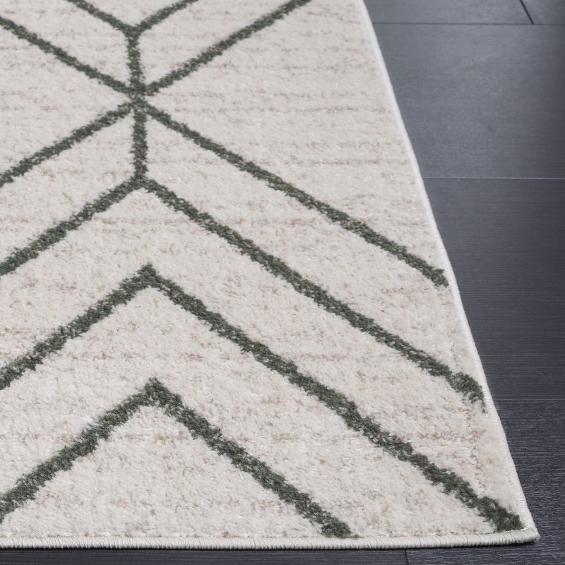 Adirondack ADR241 Machine Made Indoor Area Rug - Ivory/Dark Green - 5'-1"x7'-6" - Safavieh