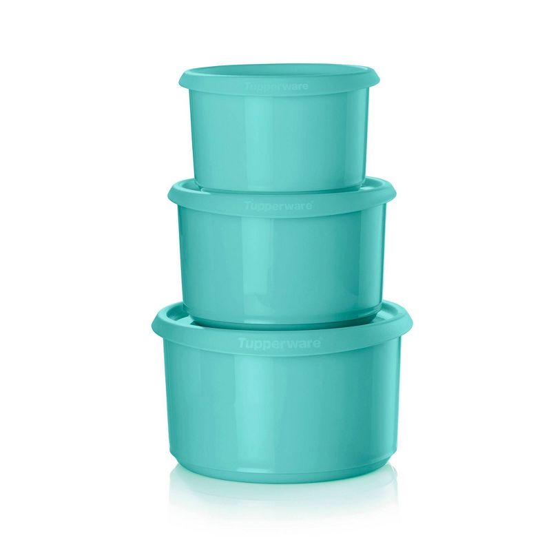 Tupperware 6pc (set of 3) Serve and Store Food Storage Canister Set Blue
