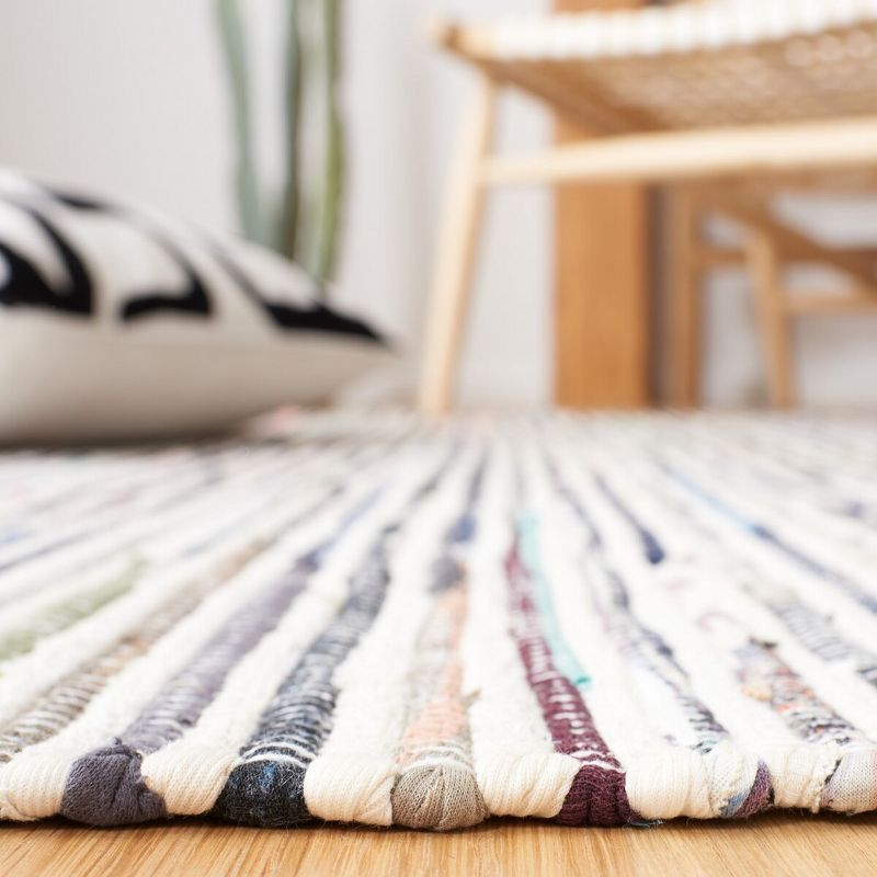 Rag Rug RAR125 Hand Woven Indoor Accent Rug - Ivory/Multi - 3'x5' - Safavieh.