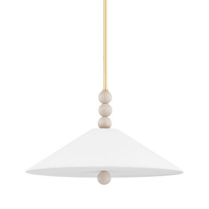 Barbes Pendant Light - White / 22" Dia