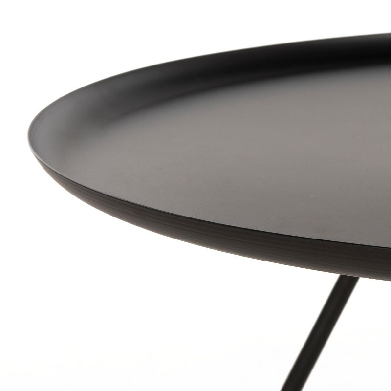 Orson Coffee Table with Metal Gold Cap - Black/Gold - Safavieh