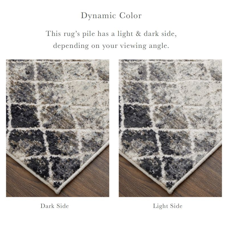 Kano Transitional Diamond Ivory/Gray/Taupe Area Rug