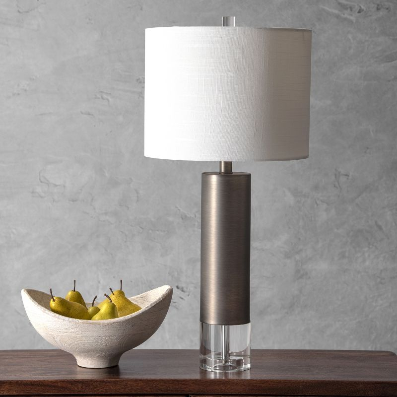 nuLOOM Warwick Metal 28" Table Lamp Lighting - Gray 28" H x 13" W x 13" D