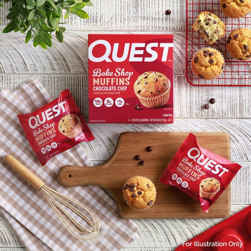 Quest Nutrition Bake Shop Muffin - Chocolate Chip - 8ct