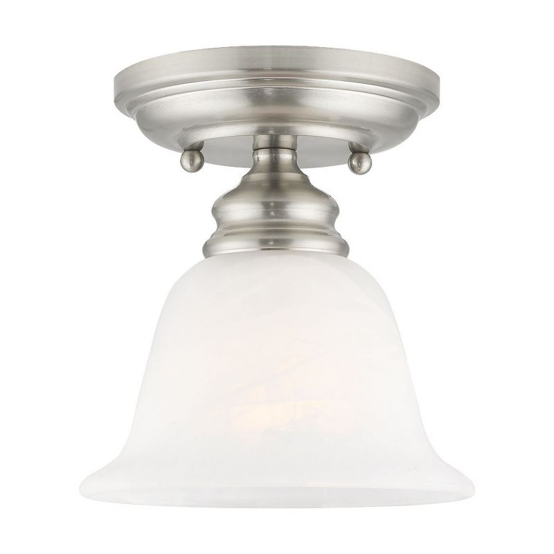 Livex Lighting Essex 1 - Light Flush Mount in  Brushed Nickel