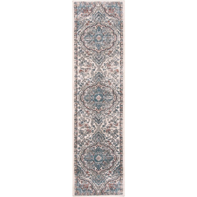 Oregon ORE812 Power Loomed Runner Rug - Grey/Blue - 2'2"x6' - Safavieh.