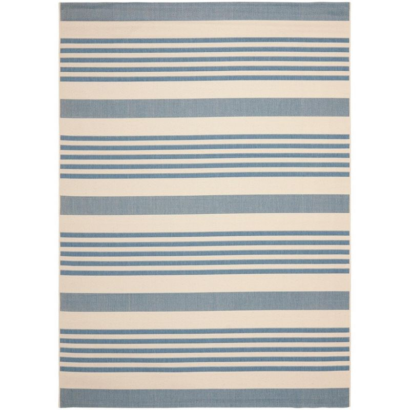 Courtyard CY6062 Power Loomed Indoor/Outdoor Area Rug - Beige/Blue - 8'x11' - Safavieh.