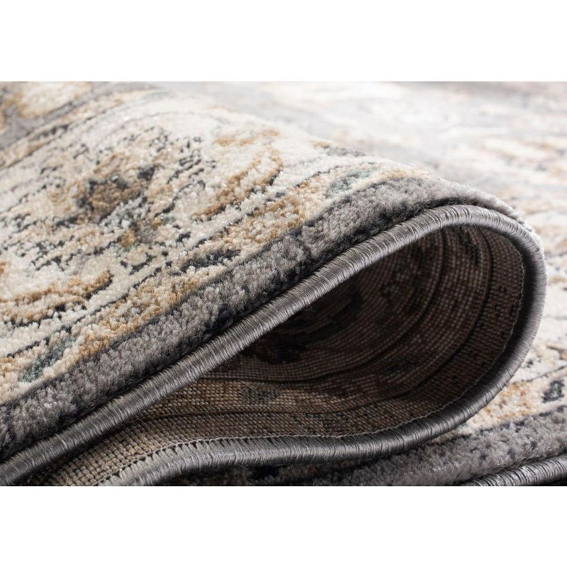 Lyndhurst LNH332 Power Loomed Area Rug - Grey/Cream - 8'x10' - Safavieh.