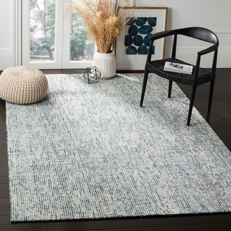 Abstract ABT468 Handmade Indoor Area Rug - Blue/Charcoal - 5'x8' - Safavieh