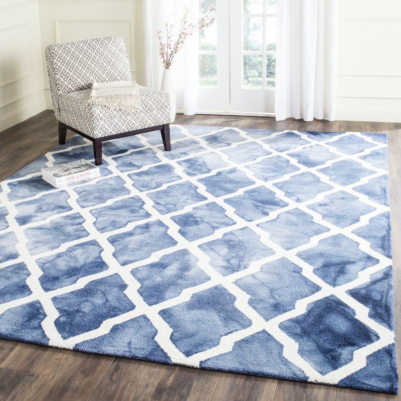 Dip Dye DDY540 Hand Tufted Indoor Area Rug - Navy/Ivory - 8'x10' - Safavieh
