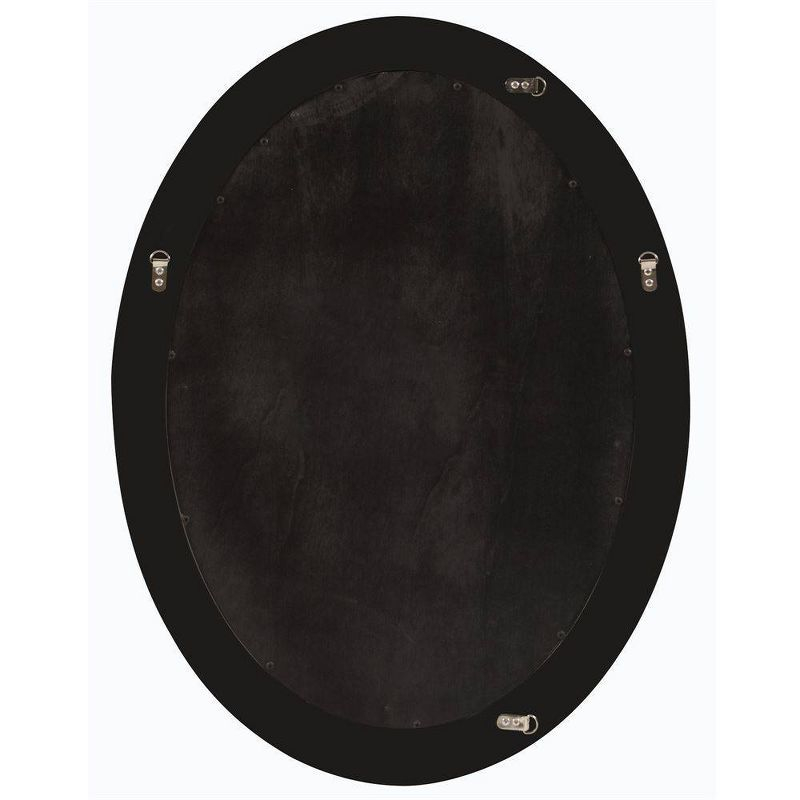 Oval George Decorative Wall Mirror Black - Howard Elliott: Wood Frame, Beveled, Ready to Hang