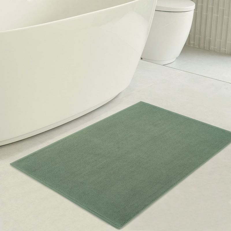 American Soft Linen 100% Cotton Turkish Bath Mat Rugs, Slip Resistant Bottom Base Bath Mats for Bathroom