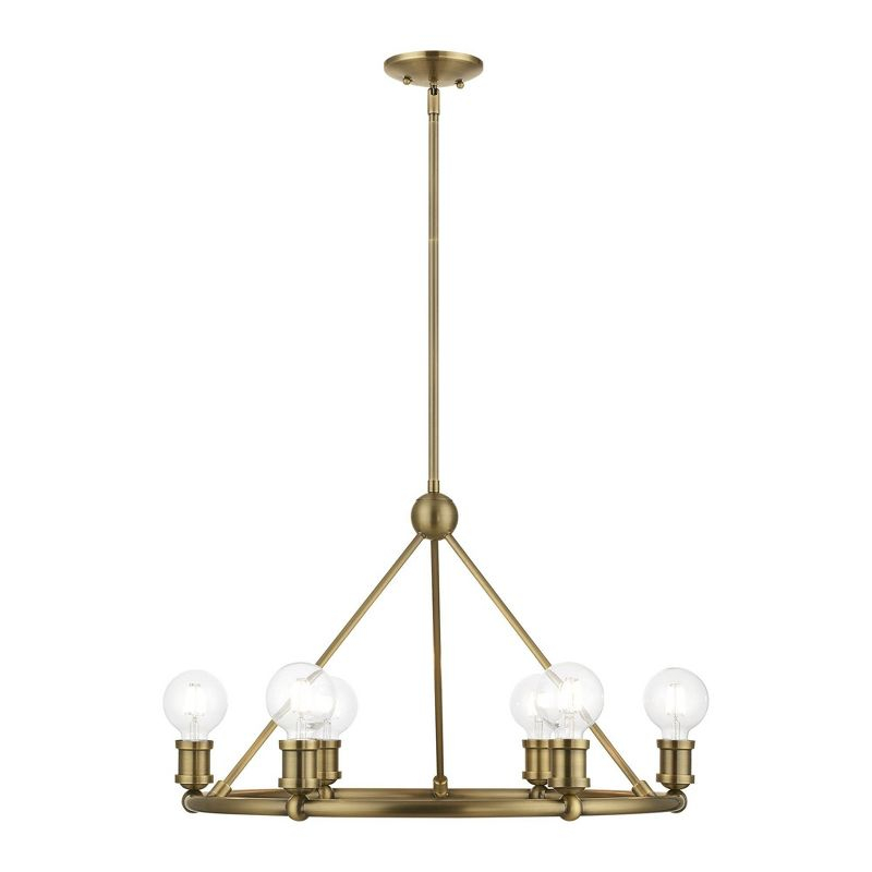 Livex Lighting Lansdale 6 - Light Chandelier in  Antique Brass
