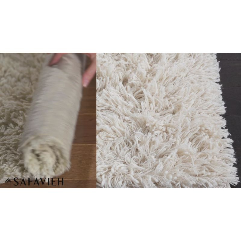 Shag SG731 Hand Woven Runner Rug - Ivory - 2'3"x6' - Safavieh.