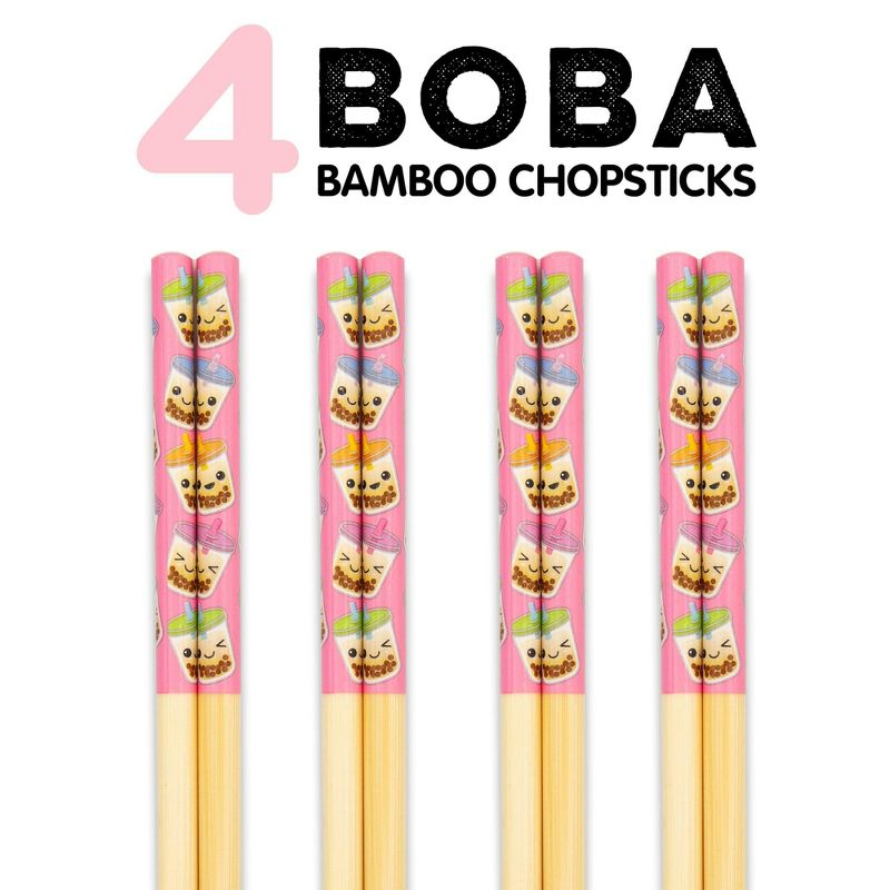 GAMAGO BobaCast Bamboo Chopsticks | Set of 4
