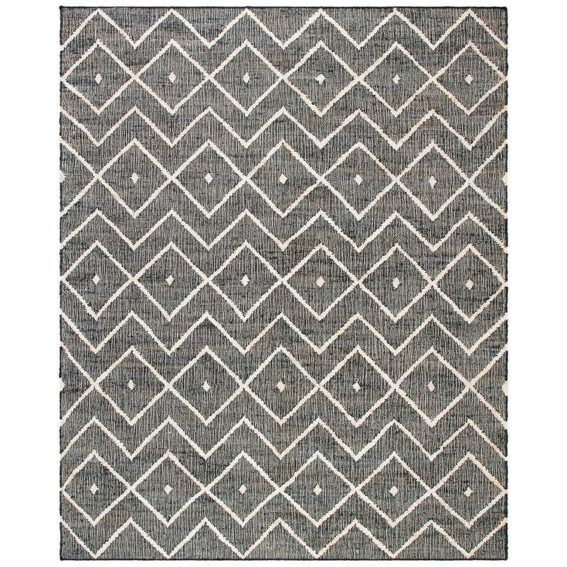 Kilim KLM750 Hand Loomed Area Rug - Charcoal/Natural - 8'x10' - Safavieh.