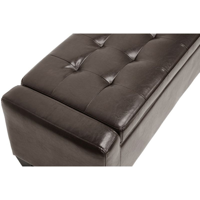 Manchester Ottoman Dark Brown - Baxton Studio: Modern Upholstered Bench, Wood Composite Frame, Spot Clean