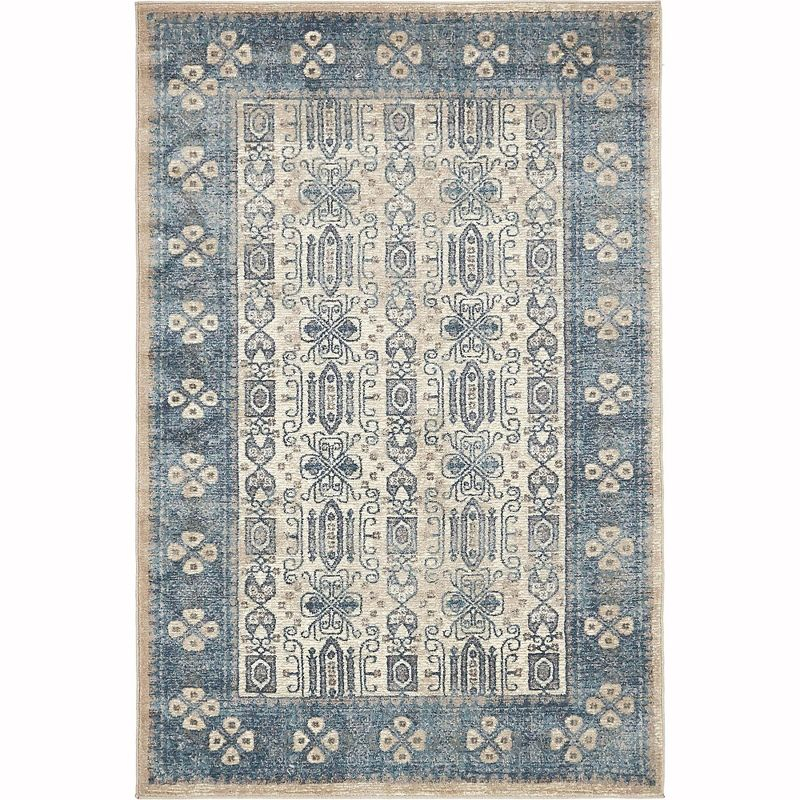 Unique Loom 4' 1 x 6' 1 Beige Salzburg Aigen Area Rug