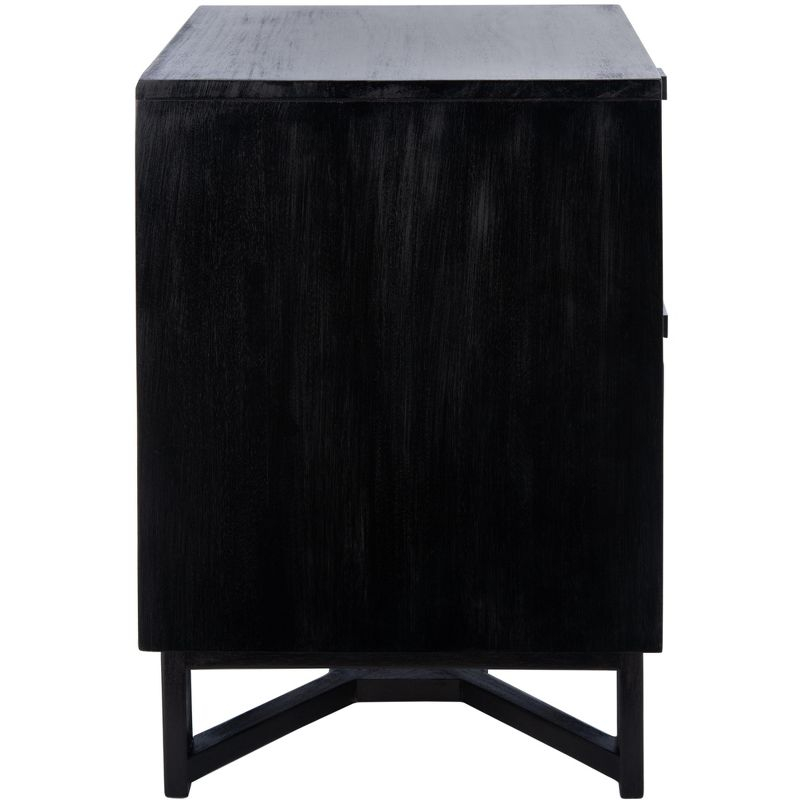 Hedwig 2 Drawer Nightstand - Black/Natural - Safavieh.