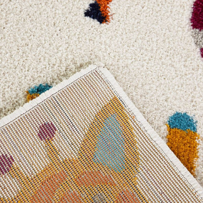 5'3"x7' Henry Animals Kids' Rug Cream - Balta Rugs: Jungle Animals, Kids Room Carpet, UV & Stain Resistant