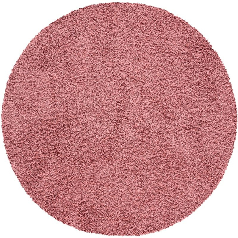 Venus Shag VNS520 Power Loomed Indoor Area Rug - Pink - 6'7" Round - Safavieh