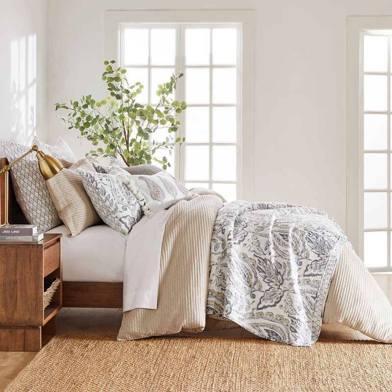Tamsin Grey Quilt Set - One Twin/Twin XL Quilt and One Standard Sham - Levtex Home