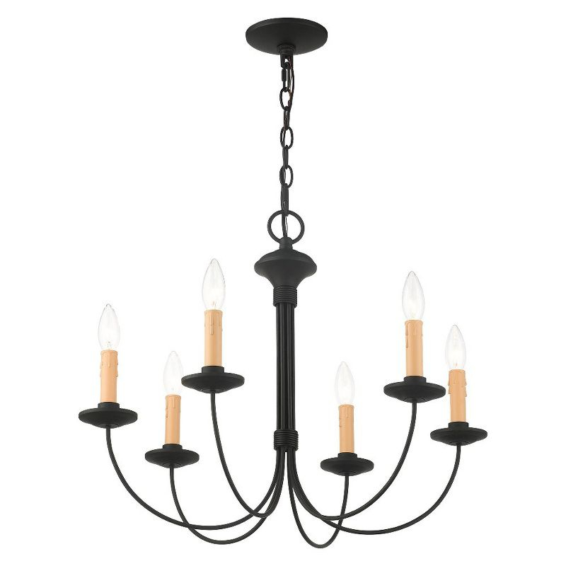 Livex Lighting Heritage 6 - Light Chandelier in  Black