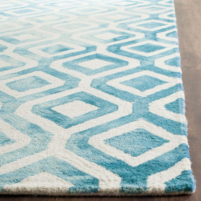 Dip Dye DDY679 Hand Tufted Indoor Area Rug - Ivory/Blue - 9'x12' - Safavieh