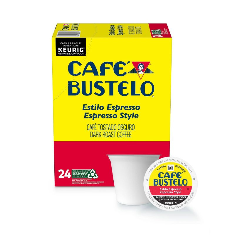 Café Bustelo Espresso Dark Roast Coffee - Keurig K-Cup Pods - 24ct