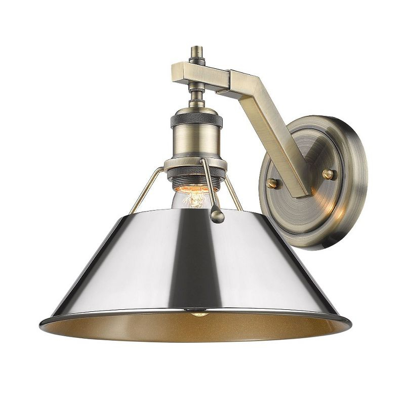 Golden Lighting Orwell 1-Light Wall Sconce in Pewter