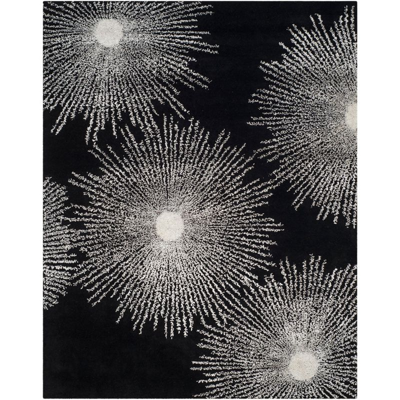 Soho SOH712 Hand Tufted Area Rug - Black/White - 7'6"x9'6" - Safavieh.