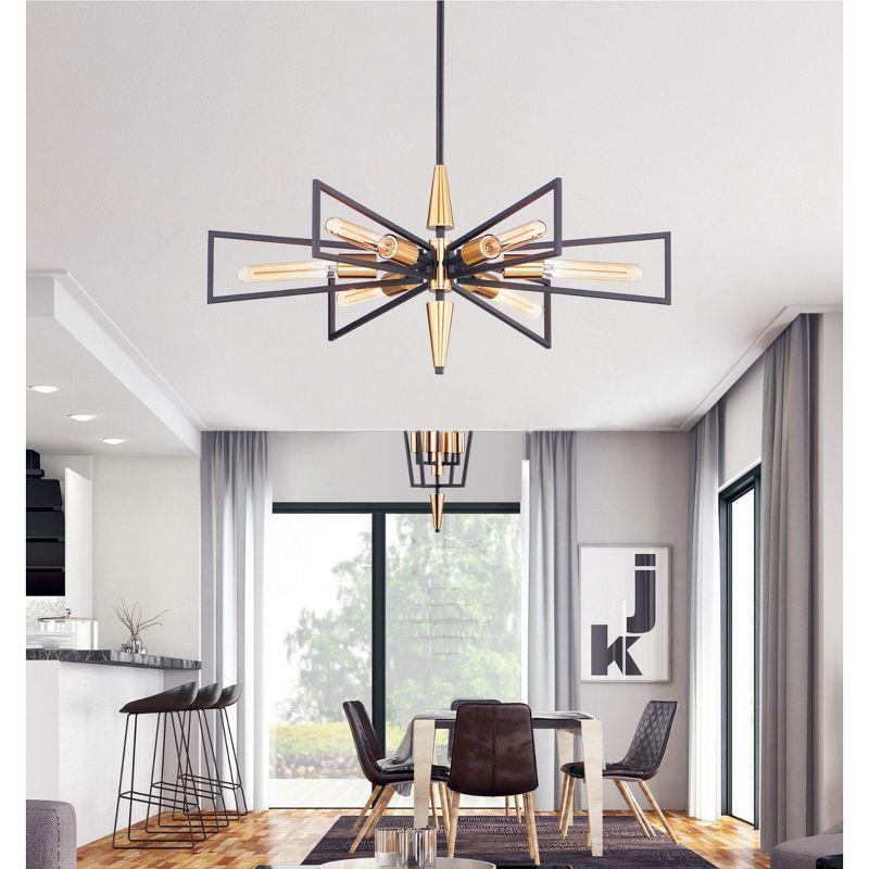 Maxim Lighting Wings 6 - Light Chandelier in  Black/Satin Brass