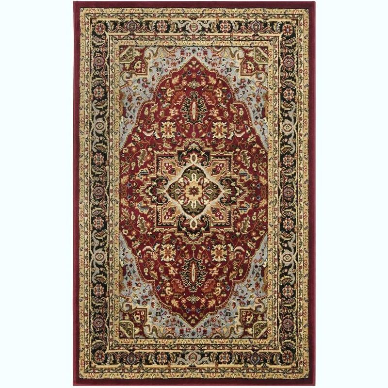 Lyndhurst LNH330 Power Loomed Area Rug - Red/Black - 3'3"x5'3" - Safavieh.