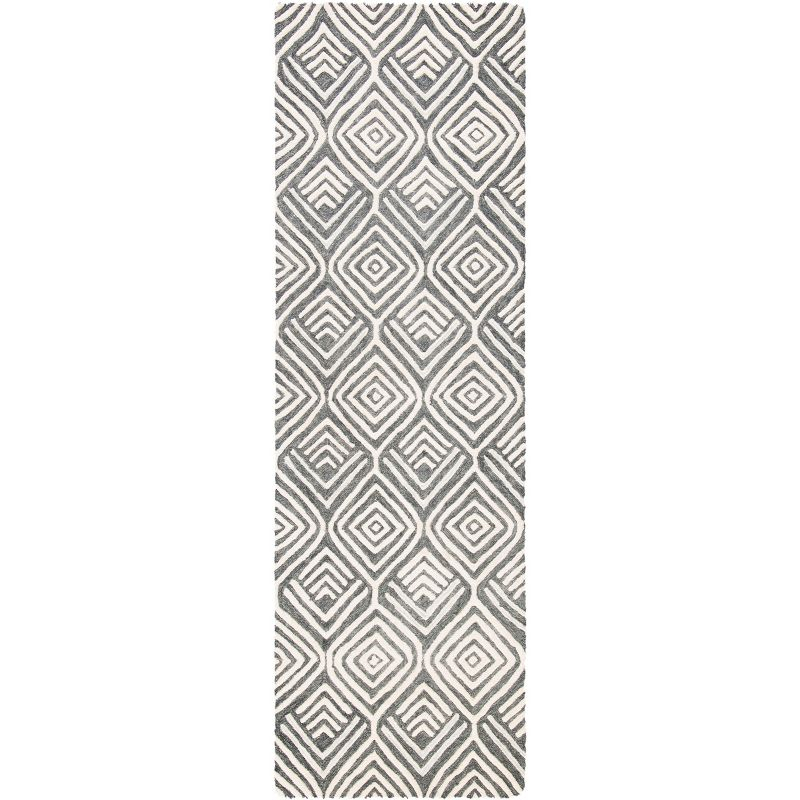 Blossom BLM936 Hand Tufted Runner Rug - Ivory/Grey - 2'3"x8' - Safavieh.