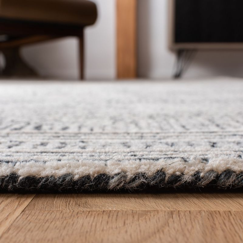 Abstract ABT340 Handmade Indoor Area Rug - Ivory/Chocolate - 6'x6' - Safavieh