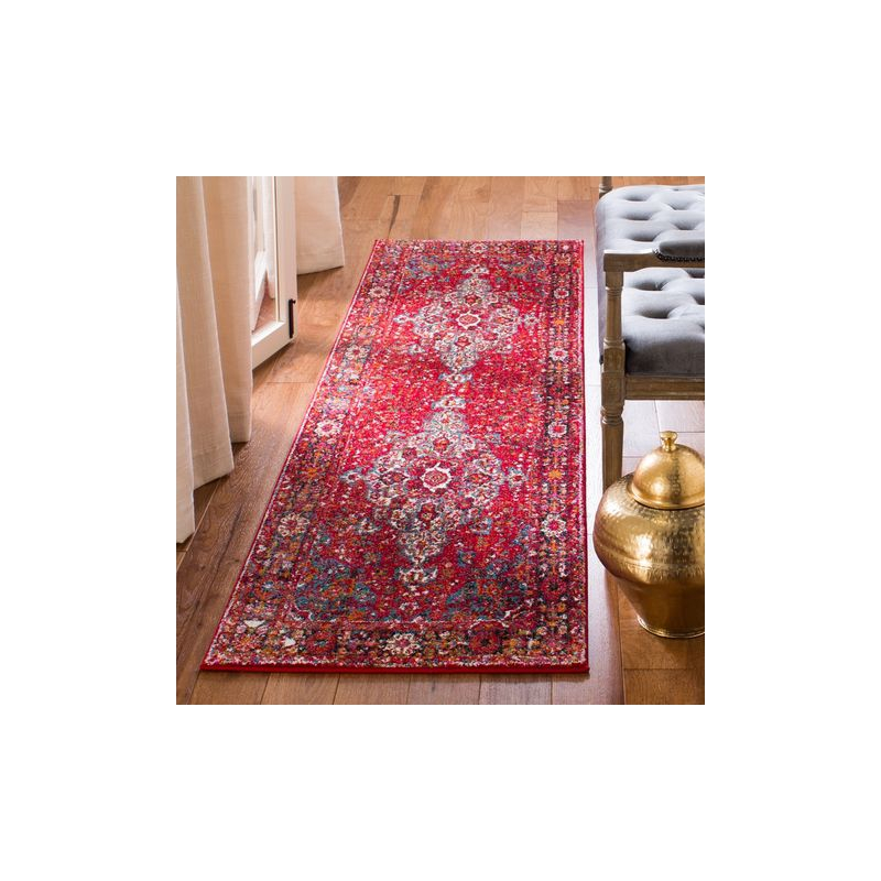 Vintage Hamadan VTH222 Power Loomed Indoor Runner Rug - Red/Multi - 2'3"x16' - Safavieh
