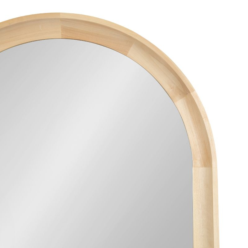 20"x30" Hatherleigh Arch Wood Wall Mirror Natural: Durable, Light Finish - Kate & Laurel All Things Decor