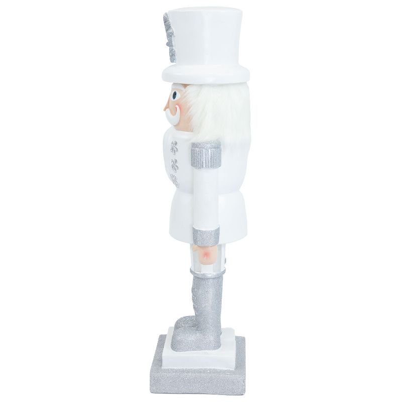 Sunnydaze 37" Sterling the Silver Christmas Nutcracker Statue - 2Pk