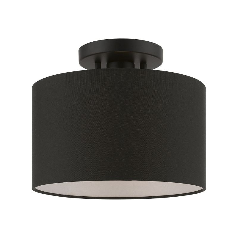 Livex Lighting Bainbridge 1 - Light Semi-Flush Mount in  Black