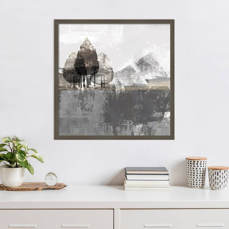 Amanti Art 25"x25" Textured Landscape by Northern Lights Wood Framed Wall Art Print